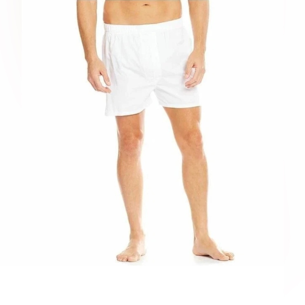 NEW Big Mens Roundtree & Yorke Full Cut Inseam Boxers White 2-Pack
